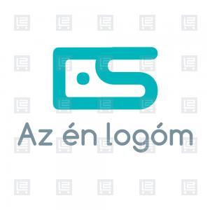 ES logó modern tipográfia - Kék