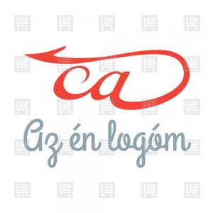 CA logó monogram írottbetűk - Vörös
