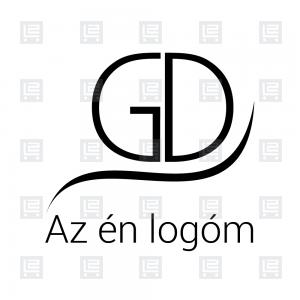 GD monogram betűlogó - Fekete