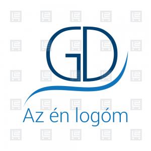 GD monogram betűlogó - Kék