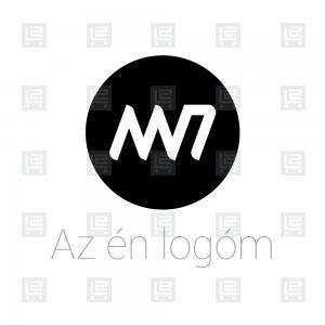 MN betűlogó modern monogram - Fekete