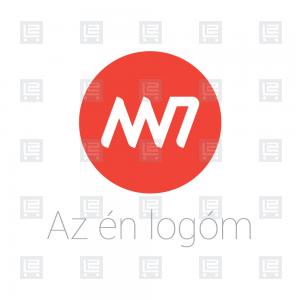 MN betűlogó modern monogram - Vörös