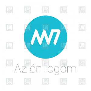 MN betűlogó modern monogram - Kék