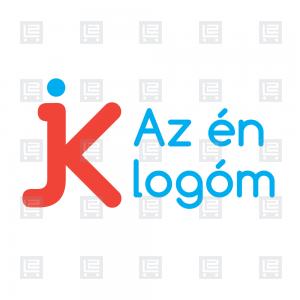 JK betűk monogram tipográfia logó - Vörös