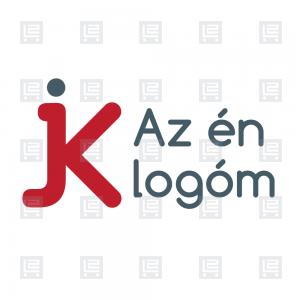 JK betűk monogram tipográfia logó - Vörös