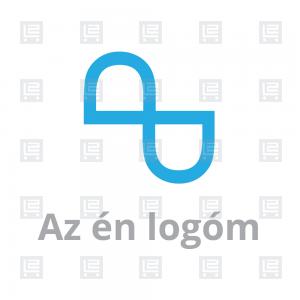 P betű monogram minimalista logó - Kék