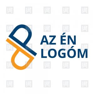 DP betűk tipográfia monogram logó - Kék