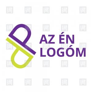 DP betűk tipográfia monogram logó - Lila