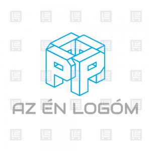 3D modellek nyomtatás P betű logó - Kék