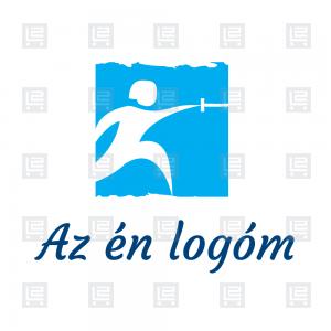 Vívás amatőr vívás vívóterem logó - Kék