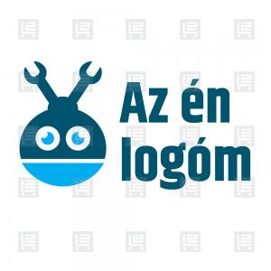 Karbantartó javítás szerelés kabalafigura logó - Kék