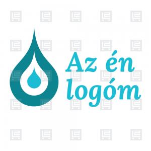 Víz csepp öntözés környezetvédelem logó - Kék