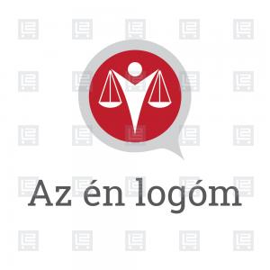 Mérlegképes könyvelő ügyvédi iroda logó - Vörös