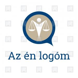 Mérlegképes könyvelő ügyvédi iroda logó - Kék