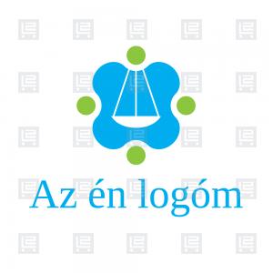 Ügyvédi iroda mérlegképes könyvelő logó - Kék