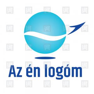 Utazás szabadság repülő logó - Kék