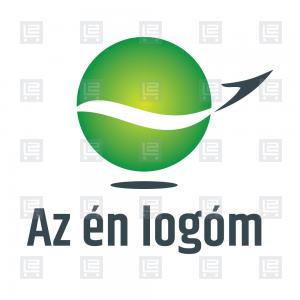 Utazás szabadság repülő logó - Zöld