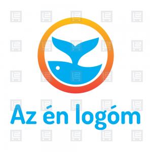 Gasztro hal étterem halbár logó - Kék