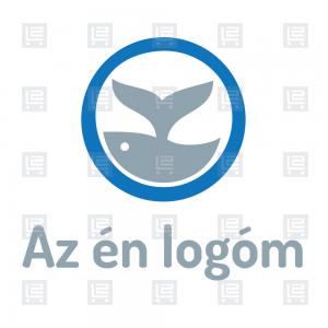 Gasztro hal étterem halbár logó - Szürke