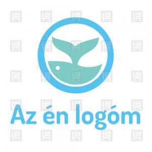 Gasztro hal étterem halbár logó - Kék