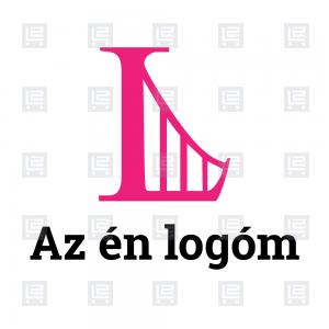 Anglia UK London Tower Bridge L betű tipográfia logó - Rózsaszín