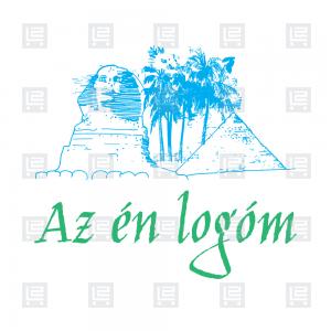 Egyiptom utazás szállás online Szfinx logó - Kék