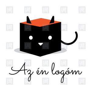 Online cica bolt macska felszerelés webáruház logó - Fekete