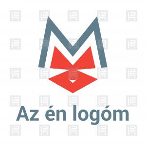 Macska cica modern M betűlogó - Vörös