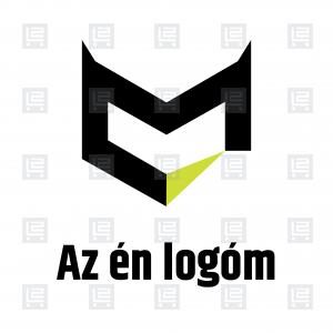 M betűlogó monogram logó - Fekete