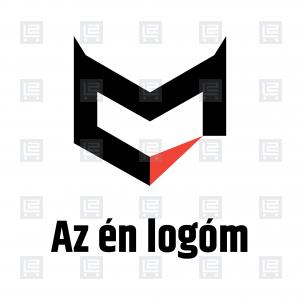 M betűlogó monogram logó - Fekete