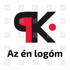 PK monogram tipográfiai logó - Fekete