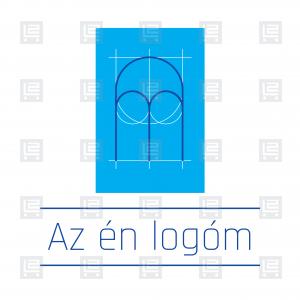 Építészmérnök épitész iroda házak tervezése logó - Kék