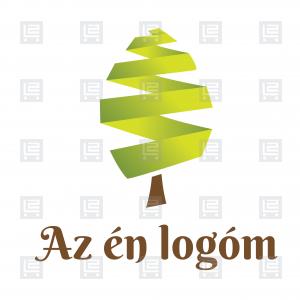 Origami fa kertészet webáruház logó - Zöld