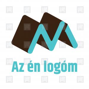 Isometric monogram M betű térbeli logó - Kék