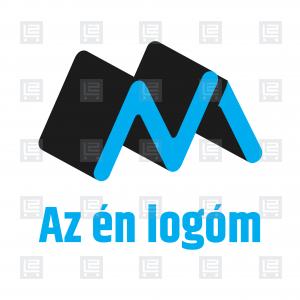 Isometric monogram M betű térbeli logó - Kék