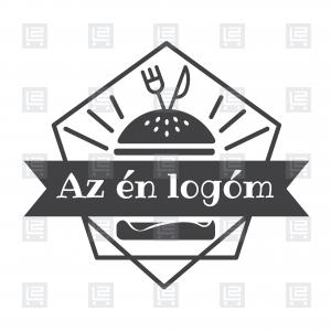 Hamburger food truck street food logó - Barna