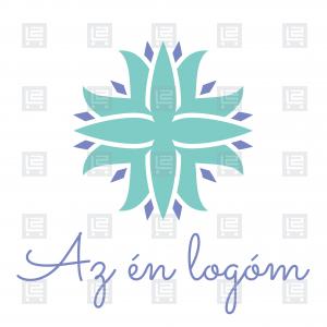 Kézműves virágok virág készítés logó - Kék