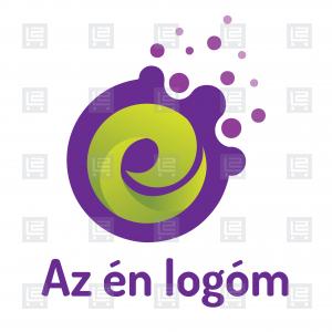 E betűlogó monogram logó - Lila