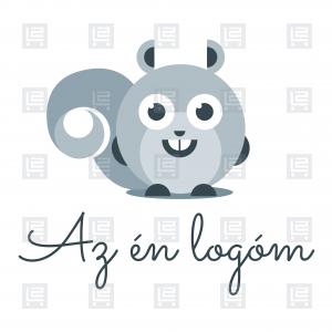 Mókus kisállat kereskedés logó - Szürke