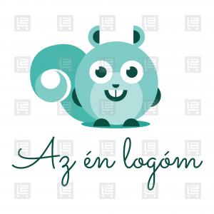 Mókus kisállat kereskedés logó - Kék