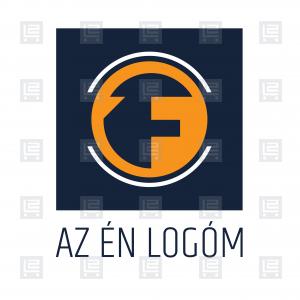 Kriptopénz váltó logó modern monogram F betűlogó - Narancssárga