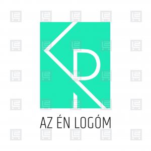 KR betűlogó monogram minimál logó - Zöld
