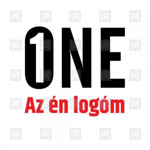 Number one tipográfiai logó - Fekete