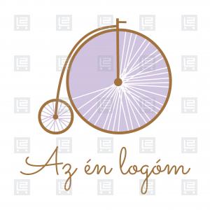 Velocipéd kerékpár bicikli bolt logó - Lila