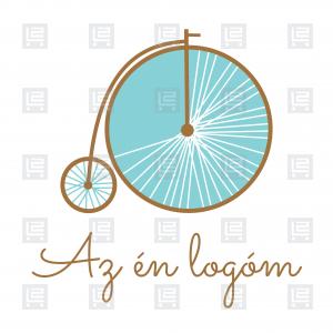 Velocipéd kerékpár bicikli bolt logó - Kék