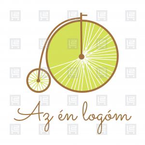 Velocipéd kerékpár bicikli bolt logó - Zöld