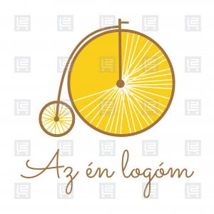 Velocipéd kerékpár bicikli bolt logó - Sárga