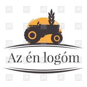 Gazdabolt agro mezőgazdasági gép logó - Barna