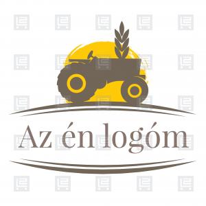 Gazdabolt agro mezőgazdasági gép logó - Barna
