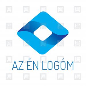 Kriptovaluta broker modern logó - Kék